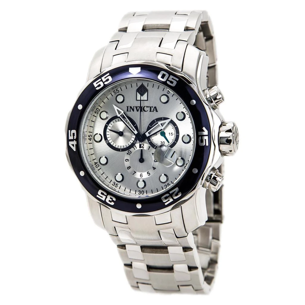 商品Invicta|Invicta Men's Stainless Steel Watch - Pro Diver Blue Bezel Silver Dial Dive | 80058,价格¥705,第1张图片