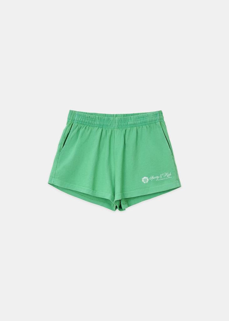 Sporty & Rich Green Regal Disco Shorts商品第1张图片规格展示