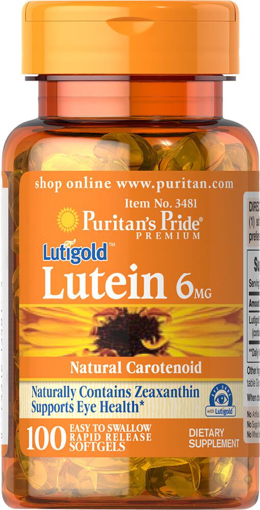 Puritan's Pride | Lutein 6 mg with Zeaxanthin 100 Softgels 127.46元 商品图片