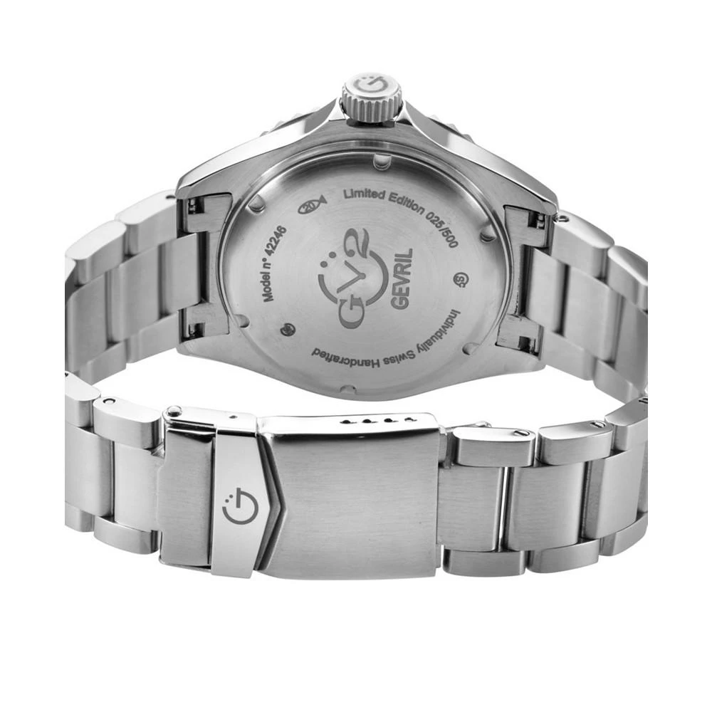 商品Gevril|Men's Liguria Swiss Automatic Silver-Tone Stainless Steel Watch,价格¥6248,第3张图片详细描述