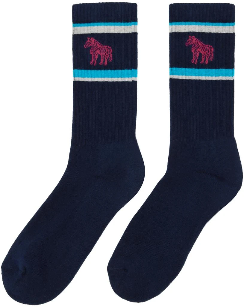 Three-Pack Multicolor Zebra Stripe Socks 商品