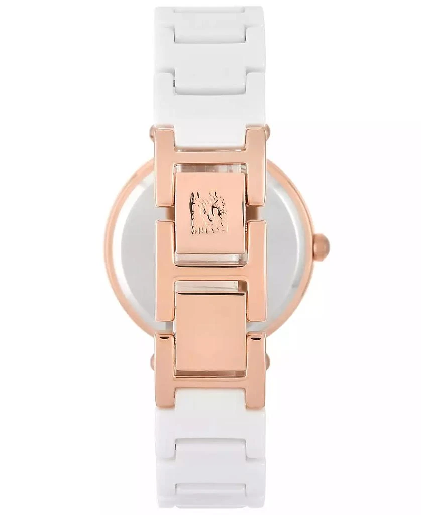 商品Anne Klein|Women's Diamond Accent White Ceramic Bracelet Watch 33mm AK-1018RGWT,价格¥427,第3张图片详细描述