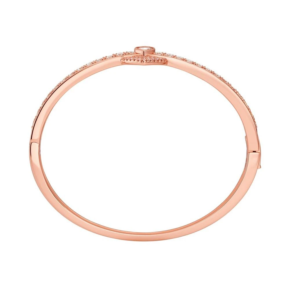 商品Michael Kors|14K Rose Gold-Plated Sterling Silver Pave Heart Bangle,价格¥1890,第2张图片详细描述