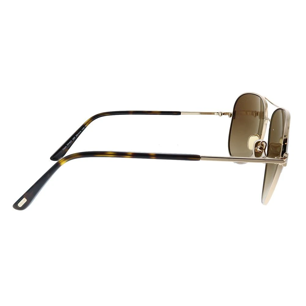 商品Tom Ford|Tom Ford Clark TF 823 28F 59mm Unisex Aviator Sunglasses,价格¥1740,第3张图片详细描述
