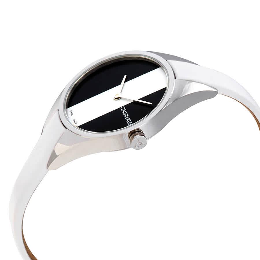 Calvin Klein Rebel Quartz Black and White Dial Ladies Watch K8P231L1商品第2张图片规格展示