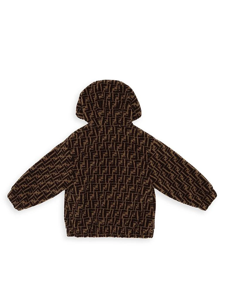 商品Fendi|Kid's FF Logo Sherpa Hooded Jacket,价格¥9066,第3张图片详细描述