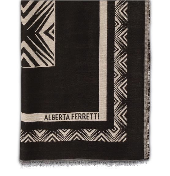 商品Alberta Ferretti|几何装饰羊毛围巾,价格¥3463,第1张图片