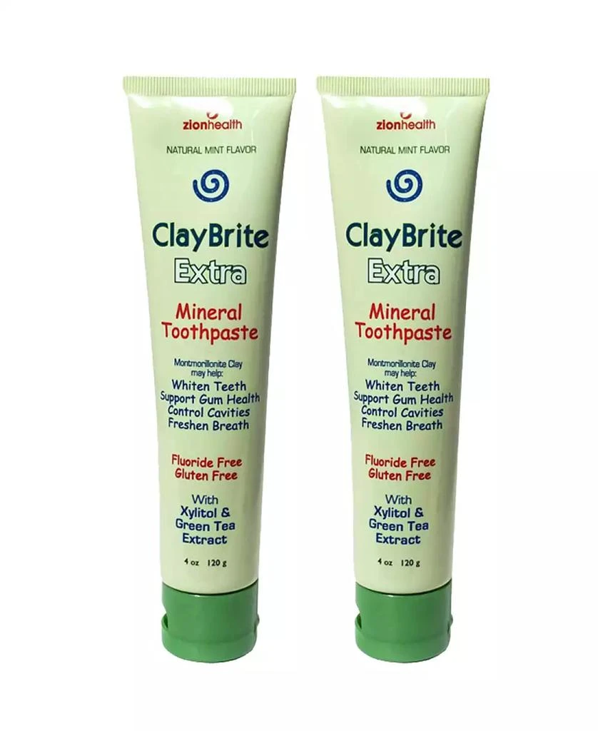 商品Zion Health|Claybrite Extra Toothpaste Set of 2 Pack, 8oz,价格¥113,第1张图片