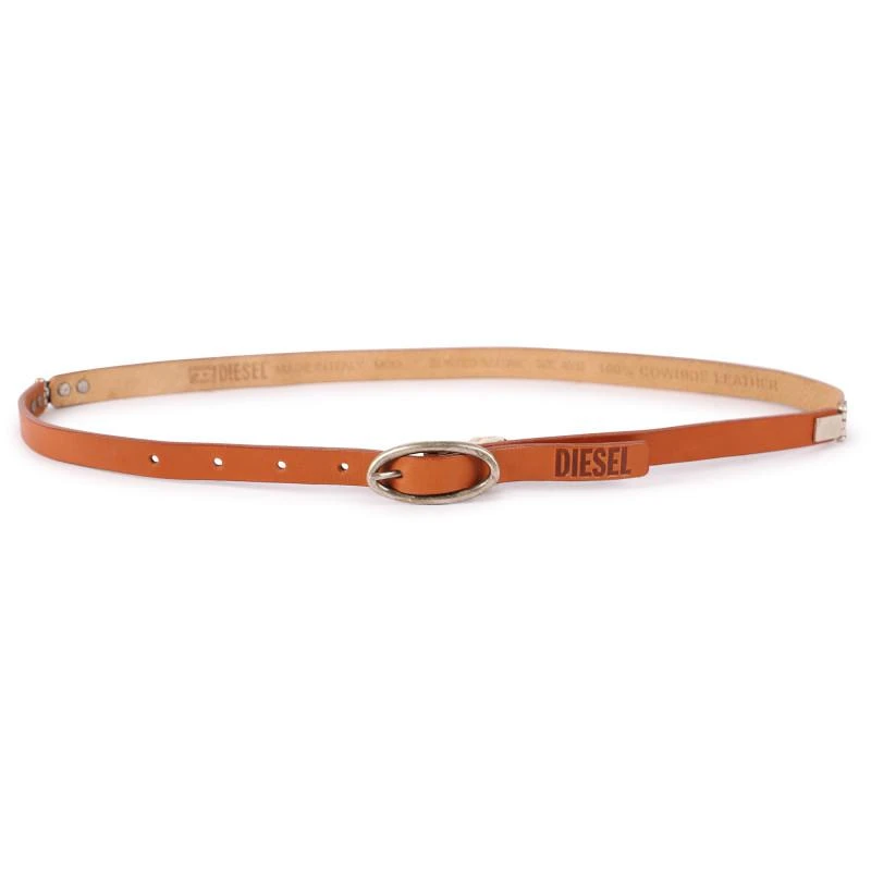 商品Diesel|Logo two colored belt in brown and silver,价格¥426,第1张图片