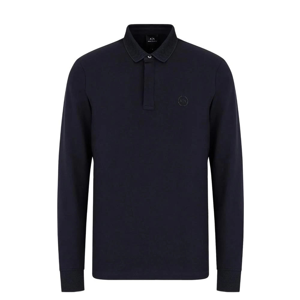 商品Armani Exchange|Armani Exchange Textured Collar Polo Shirt,价格¥615,第1张图片