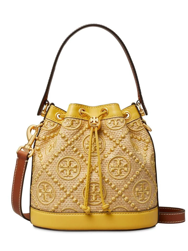 商品Tory Burch|T Monogram Tech & Leather Bucket Bag,价格¥4192,第1张图片