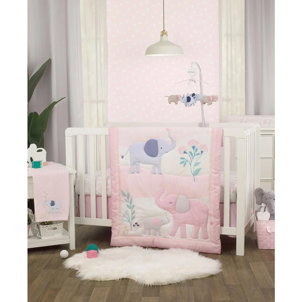 商品Macy's|Sweet Floral Elephants Super Soft Changing Pad Cover,价格¥337,第3张图片详细描述