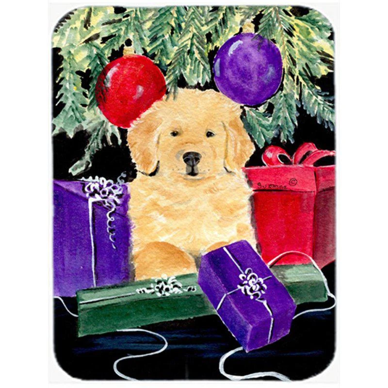 商品Caroline's Treasures|SS8581LCB 12 x 15 Inch Golden Retriever Glass Cutting Board Large,价格¥251,第1张图片