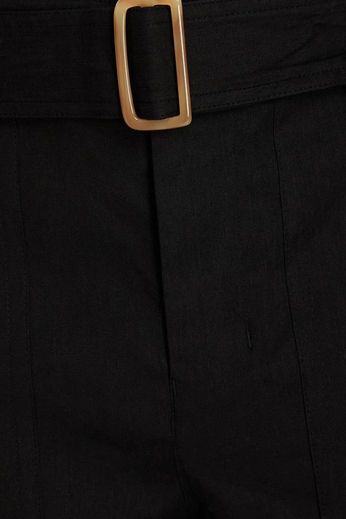 商品Vince|Cropped belted linen-blend tapered pants,价格¥664,第4张图片详细描述