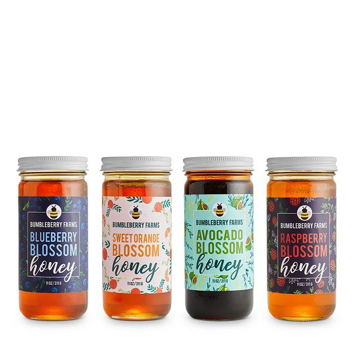 商品Bumbleberry Farms|Pure Honey Sampler - Set of 4,价格¥447,第1张图片