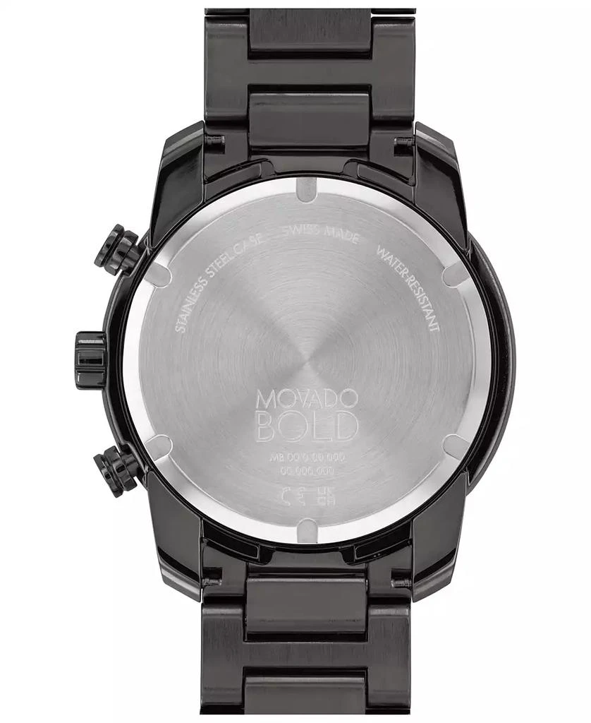 商品Movado|Men's Bold Verso Gunmetal Ionic Plated Steel Bracelet Watch 44mm,价格¥7375,第3张图片详细描述