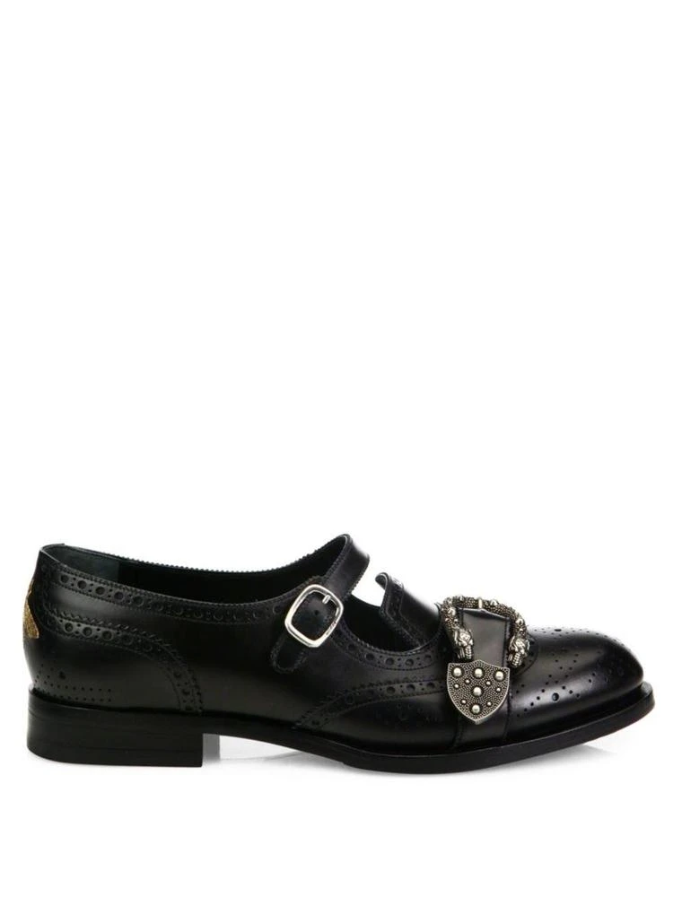 商品Gucci|Queercore Leather Mary Janes Brogue Shoes,价格¥9742,第5张图片详细描述