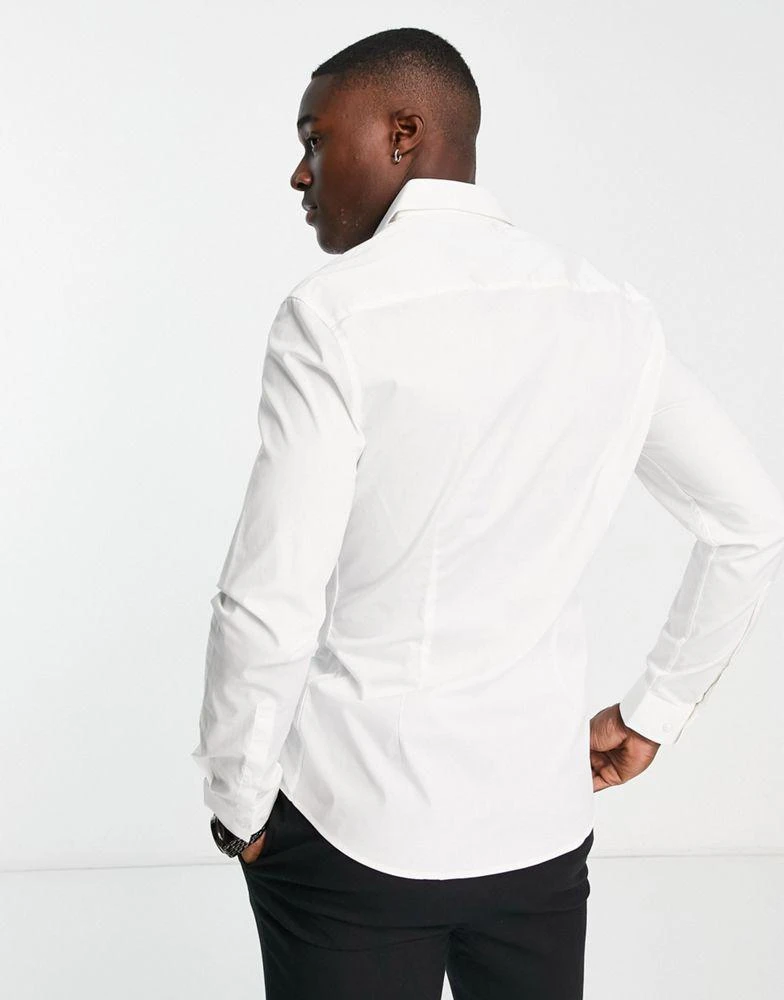 商品ASOS|ASOS DESIGN skinny fit shirt in white,价格¥164,第2张图片详细描述