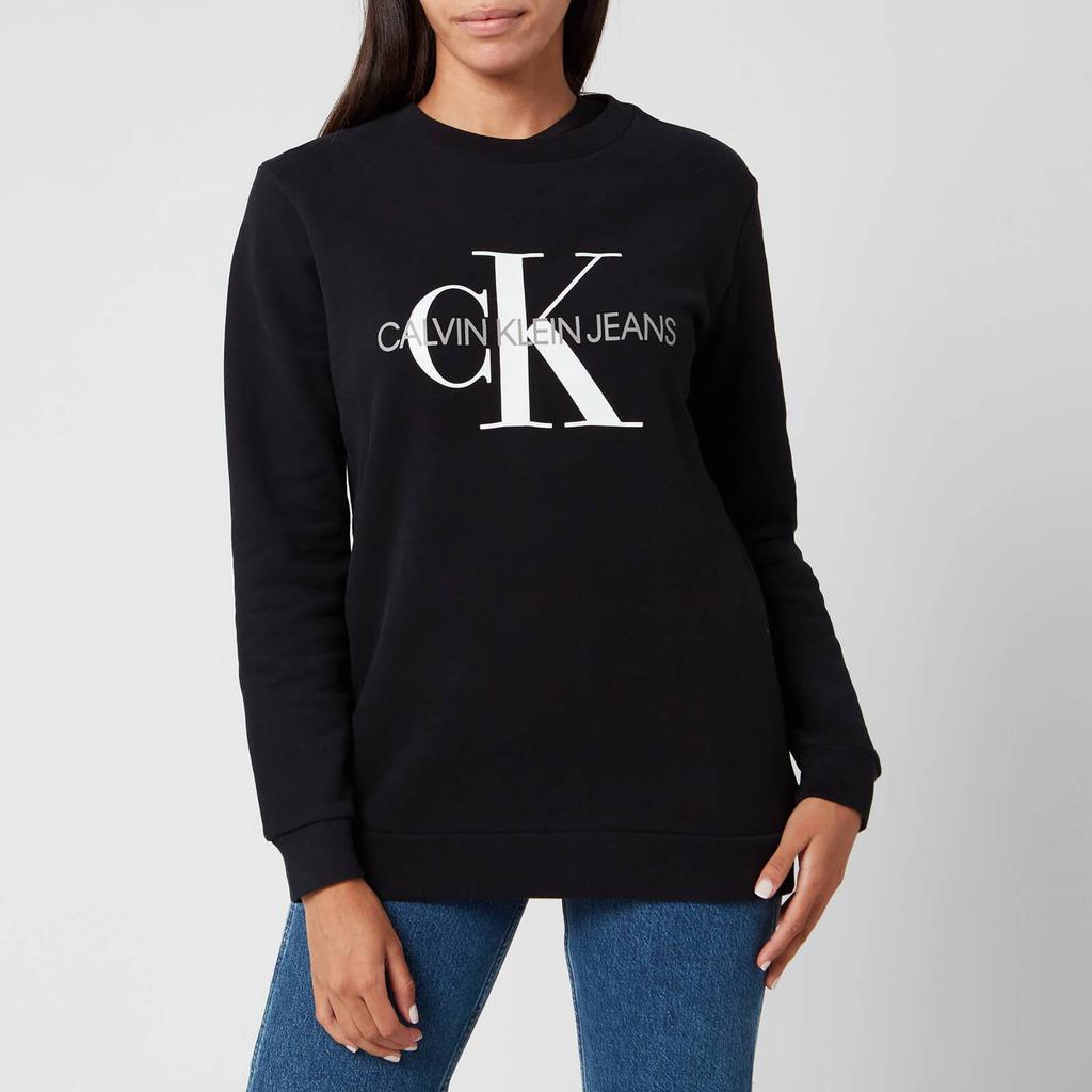 Calvin Klein Jeans Women's Monogram Logo 卫衣 - CK Black商品第1张图片规格展示