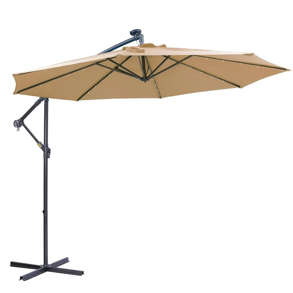 Streamdale 10 FT Solar LED Patio Outdoor Umbrella Hanging Cantilever Umbrella 商品