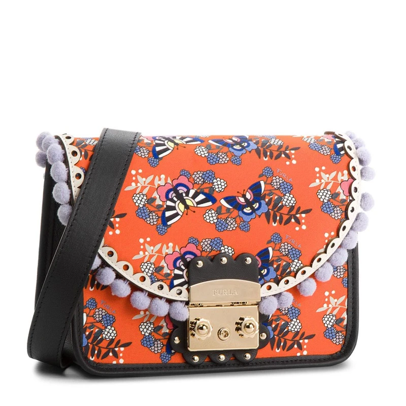 商品Furla|Furla 芙拉 女士多彩橙色牛皮单肩包斜挎包 942064,价格¥769,第1张图片