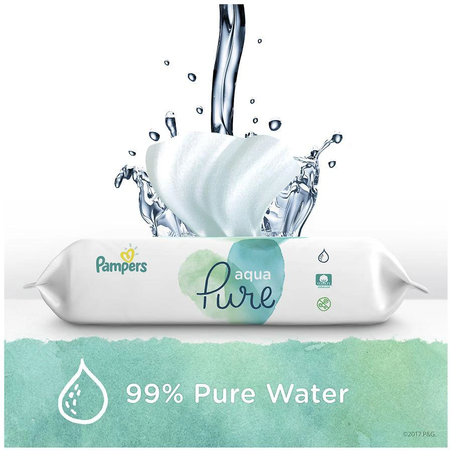 商品Pampers|Pampers Aqua Pure 婴儿湿巾2X,价格¥56,第2张图片详细描述