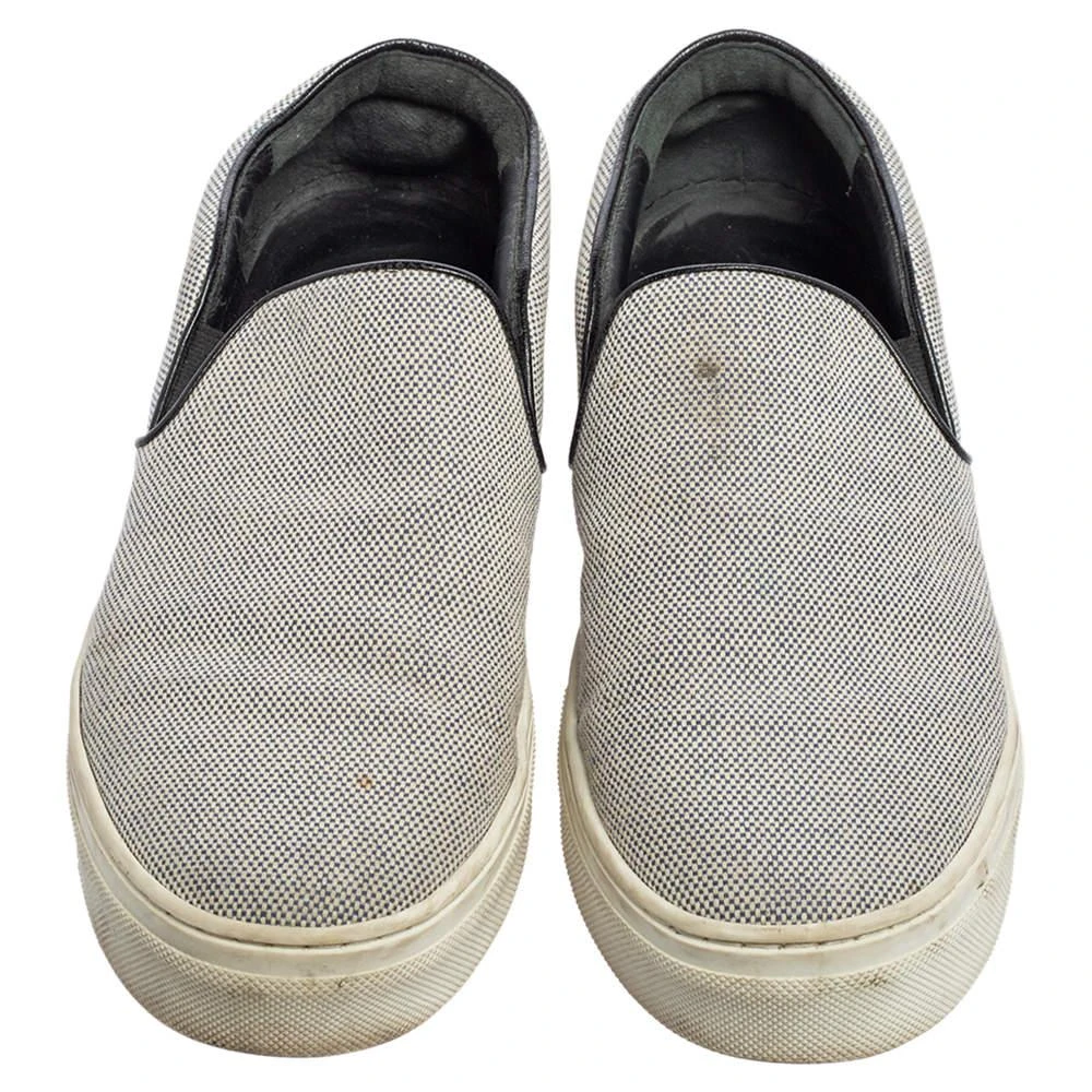 商品[二手商品] Celine|Celine Blue/White Canvas Slip-On Sneakers Size 39,价格¥891,第3张图片详细描述