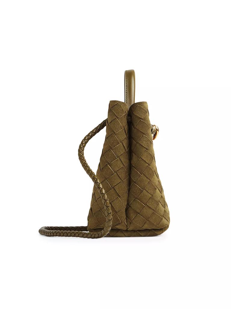 Bottega Veneta Small Andiamo Intrecciato Suede Top Handle