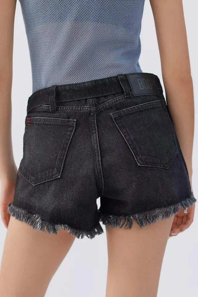 商品BDG|BDG Foldover V-Front Denim Short — Washed Black Denim,价格¥38,第2张图片详细描述