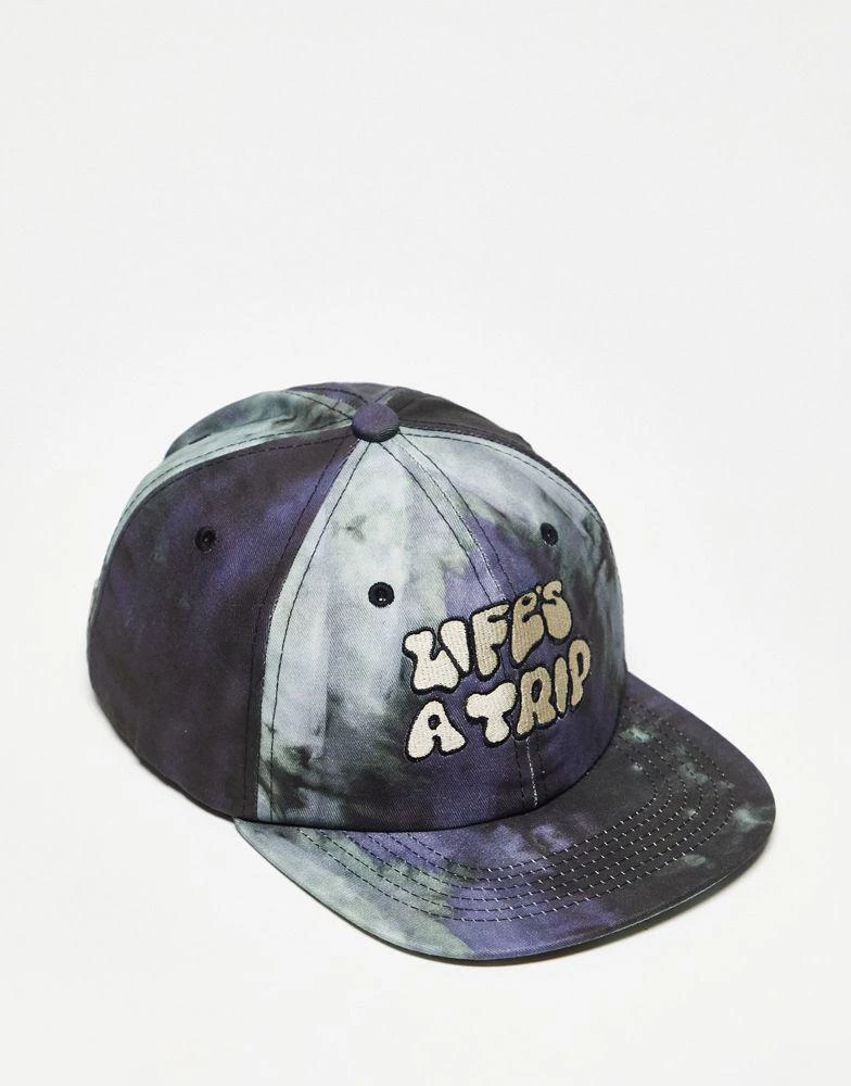 商品Rip N Dip|RIPNDIP life's a trip 6 panel strapback cap in blue and green tie dye,价格¥163,第1张图片