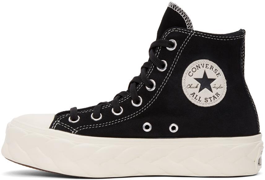 商品Converse|Black Suede Cable Chuck Lift High Sneakers,价格¥709,第5张图片详细描述