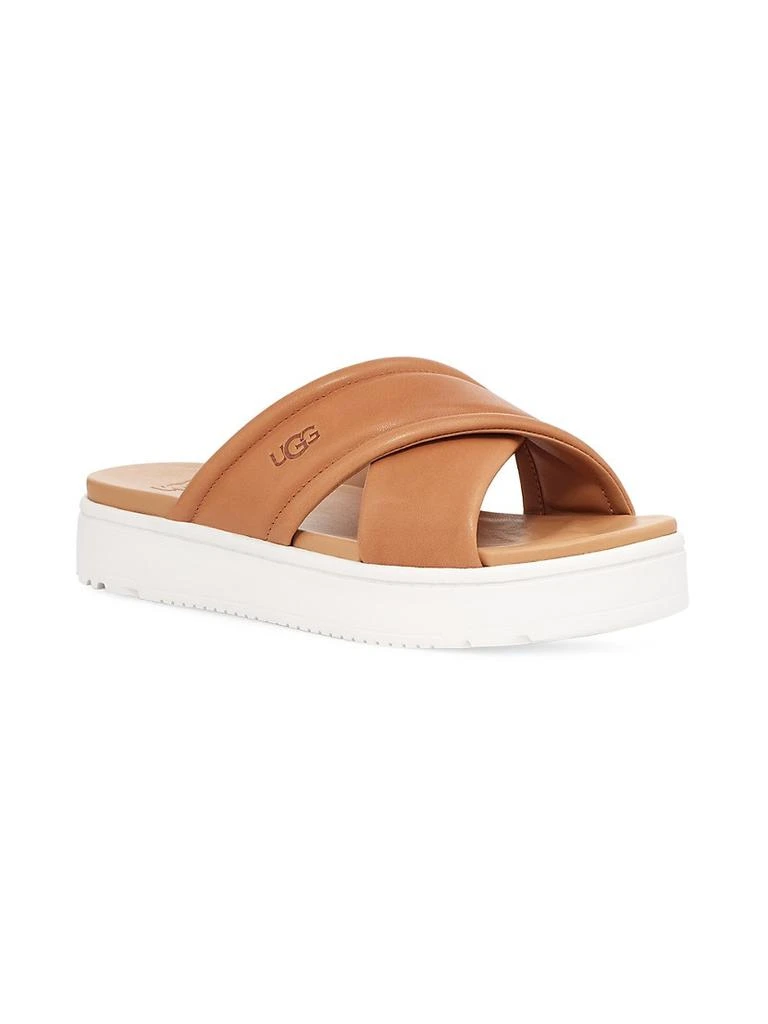 商品UGG|Zayne Crossband Leather Slippers,价格¥579,第2张图片详细描述