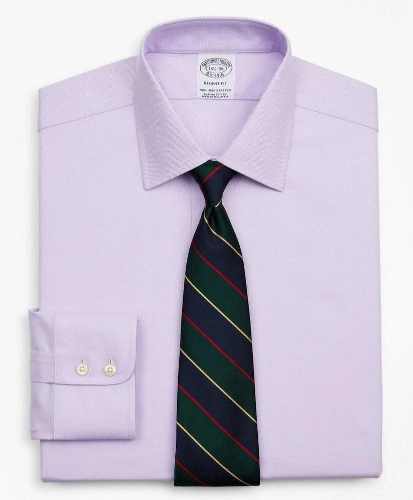 商品Brooks Brothers|Stretch Regent Regular-Fit Dress Shirt, Non-Iron Royal Oxford Ainsley Collar,价格¥393,第1张图片