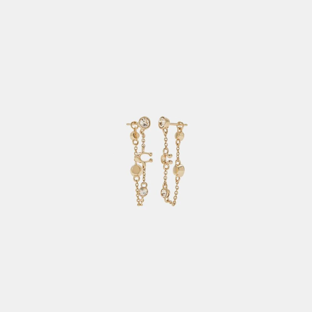 商品Coach|Signature Crystal Chain Earrings,价格¥307,第1张图片