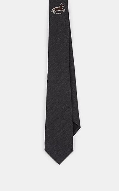 商品Gucci|Horse-Motif Silk-Wool Necktie,价格¥964,第2张图片详细描述