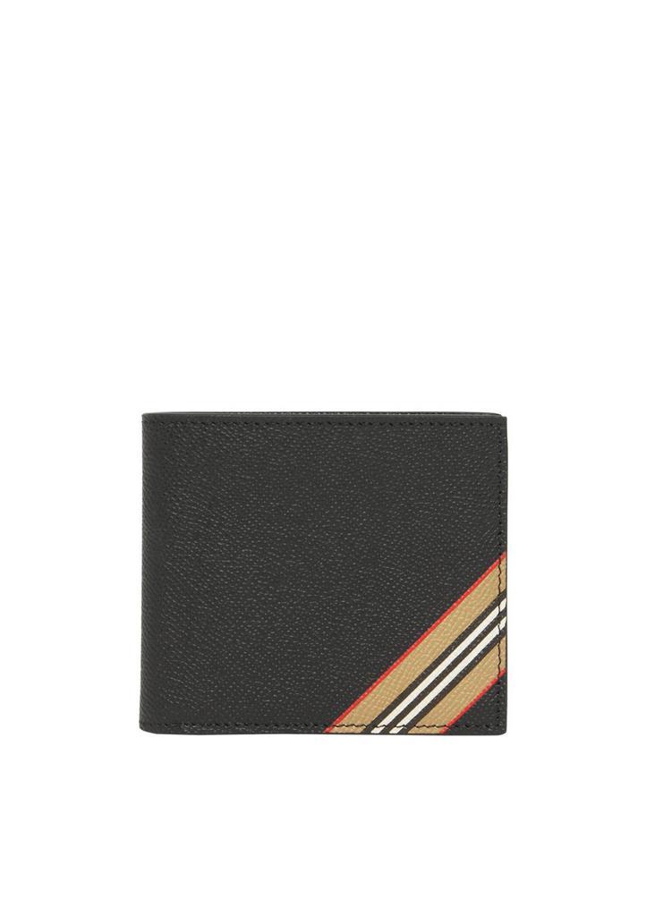 商品Burberry|Icon stripe leather international bifold coin wallet,价格¥2313,第1张图片
