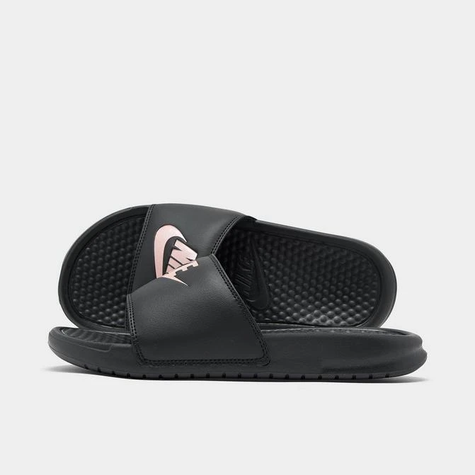 商品NIKE|女士 Nike Benassi JDI Swoosh Slide Sandals,价格¥60,第1张图片