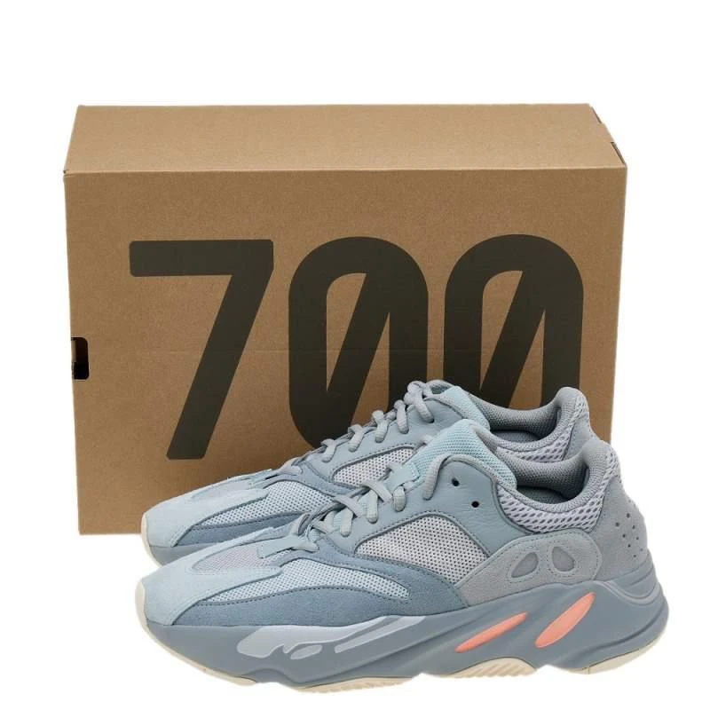 Yeezy x Adidas Grey/Blue Suede And Mesh Boost 700 V2 Inertia Sneakers Size 43 1/3 商品