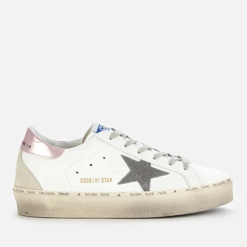 商品Golden Goose|Golden Goose Women's Hi Star Leather Flatform Trainers,价格¥3895,第1张图片