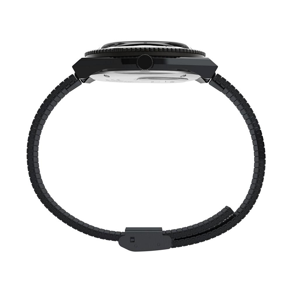 Men's Q Diver Inspired Black Stainless Steel Bracelet Watch 38mm商品第4张图片规格展示