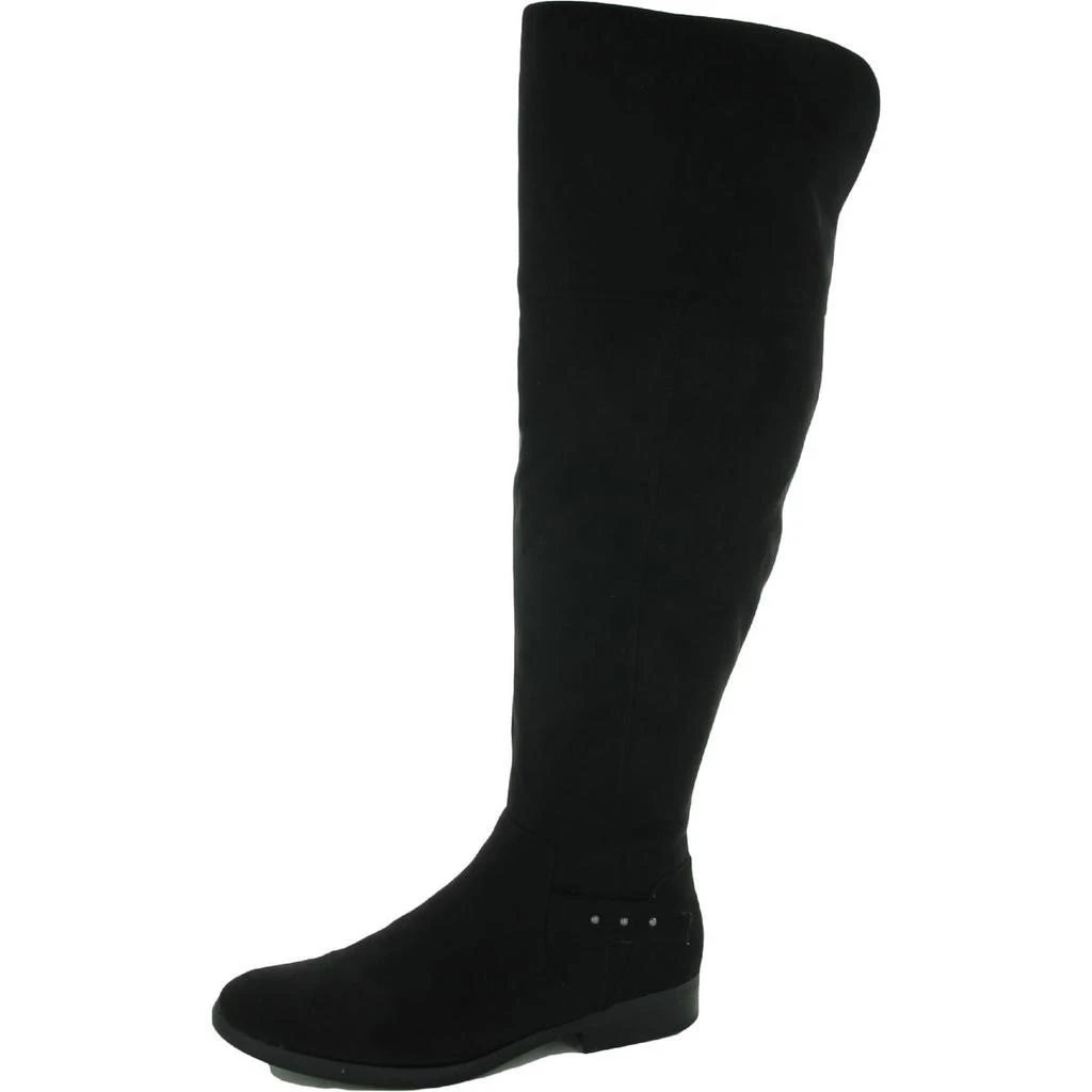 商品Style & Co|Style & Co. Womens Lessah Faux Suede Almond Toe Knee-High Boots,价格¥84,第1张图片