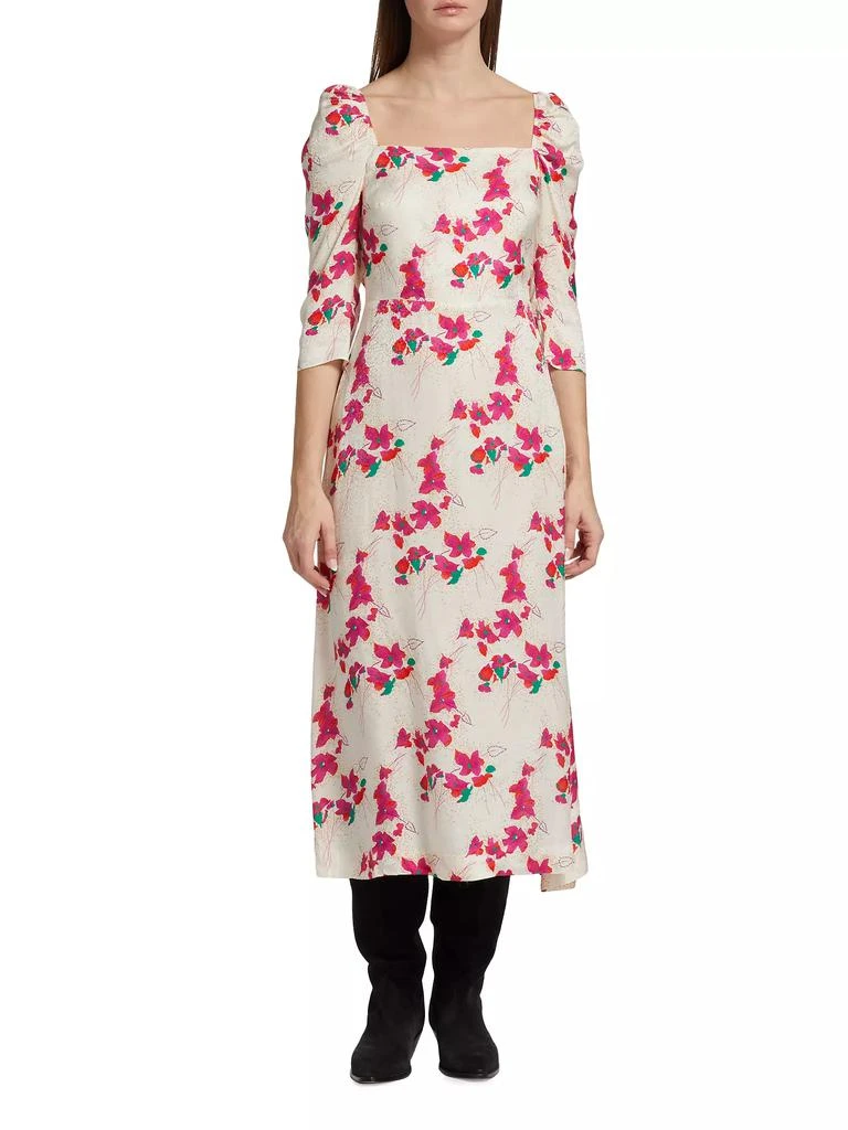商品ba&sh|Elonor Smocked Jacquard Midi-Dress,价格¥918,第3张图片详细描述