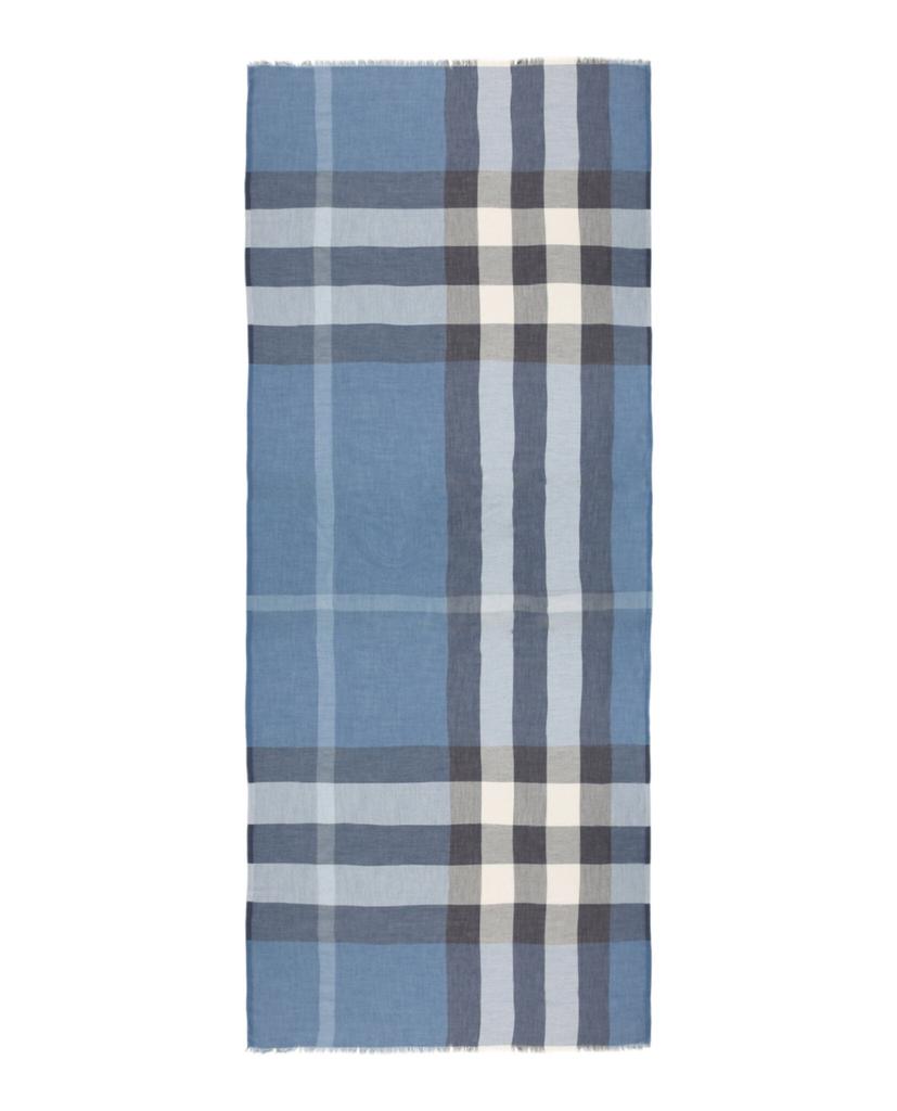 Lightweight Check Silk Scarf商品第1张图片规格展示