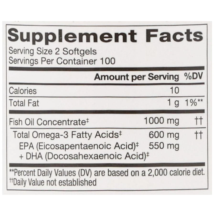 商品Walgreens|Mini Fish Oil 1000 mg Softgels,价格¥169,第5张图片详细描述
