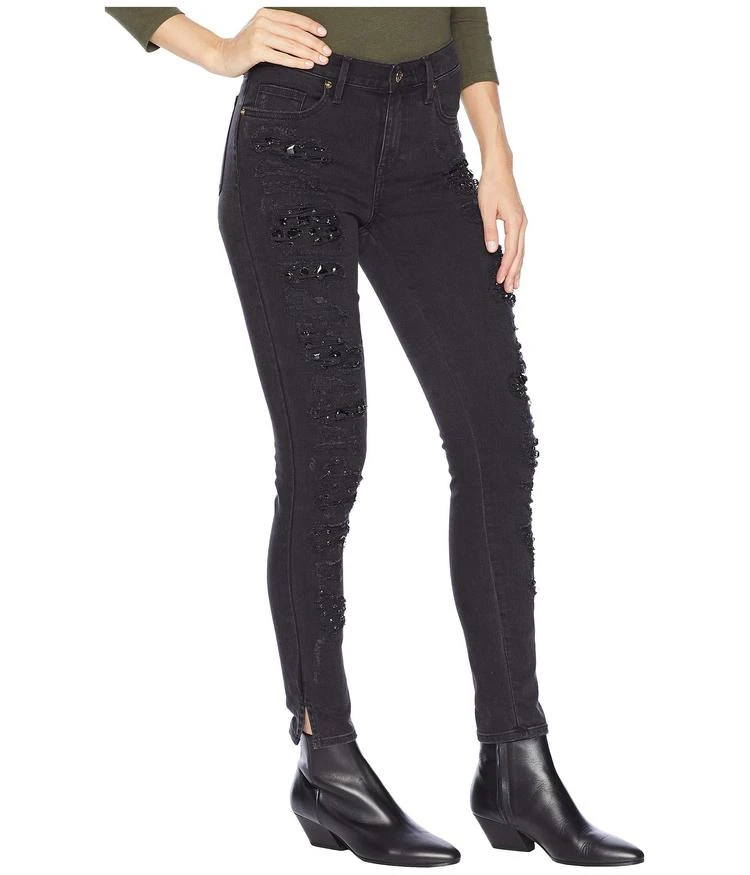 商品Juicy Couture|Denim Rip Repair Stone Embellished Skinny Jeans,价格¥383,第4张图片详细描述