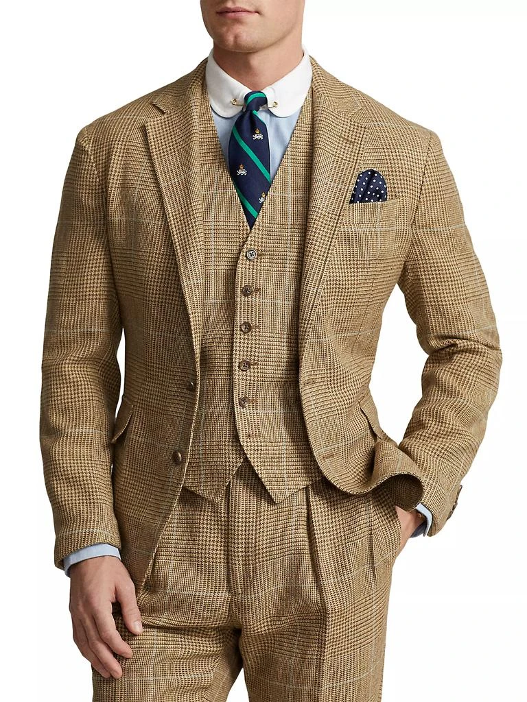 商品Ralph Lauren|Glen Check Silk, Linen, &amp; Wool-Blend Two-Button Sport Coat,价格¥3740,第3张图片详细描述