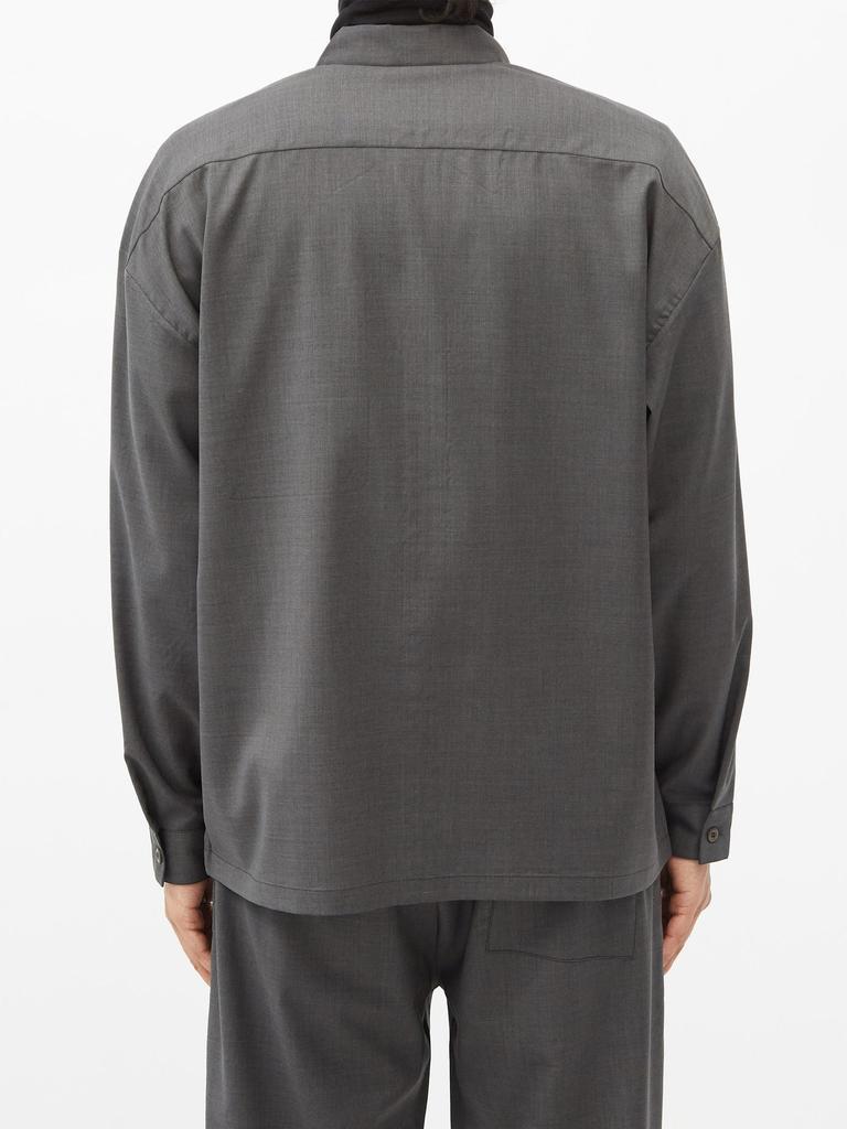 商品Prada|Zip-through wool-twill shirt,价格¥6535,第7张图片详细描述