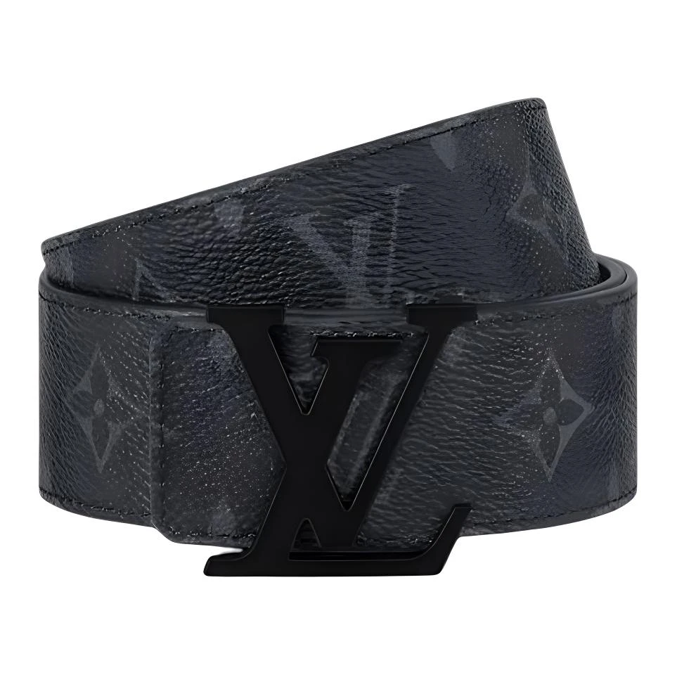 商品[国内直发] Louis Vuitton|【可定制刻字】 路易威登 LV 标志平滑扣 牛皮 腰带 男款 黑色 宽4厘米 #   礼盒,价格¥5581,第1张图片