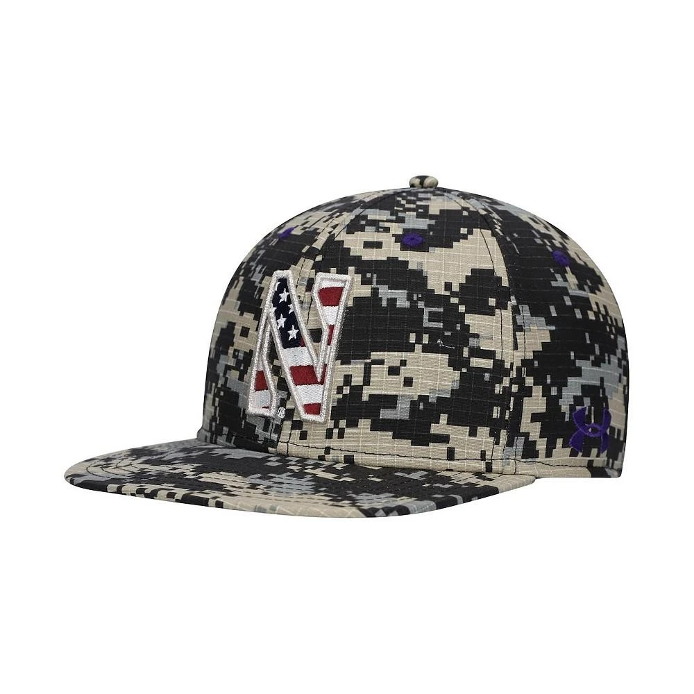 商品Under Armour|Men's Camo Northwestern Wildcats On Field Baseball Performance Fitted Hat,价格¥238,第1张图片