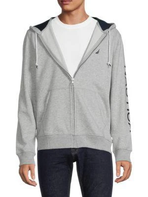 商品Nautica|Logo Zip Up Hoodie,价格¥161,第1张图片